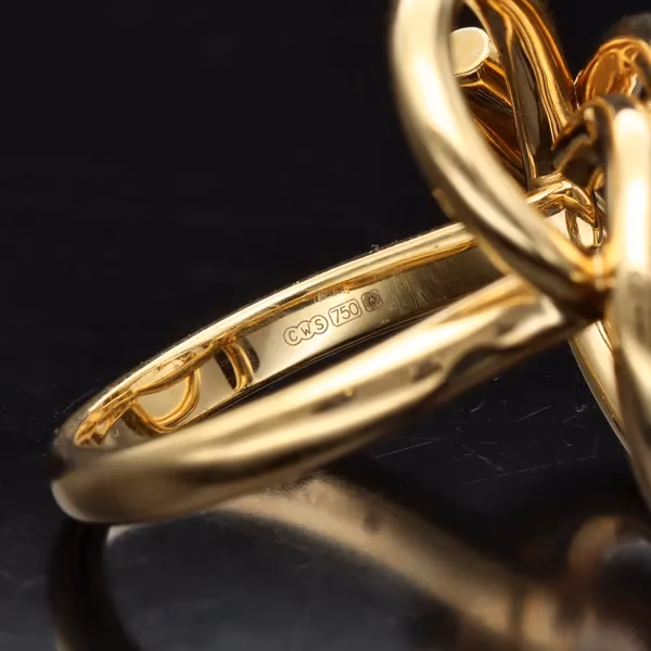 18ct Gold Diamond Cartier Style Ring
