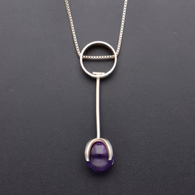Kupittaan Kulta Silver Amethyst Pendant