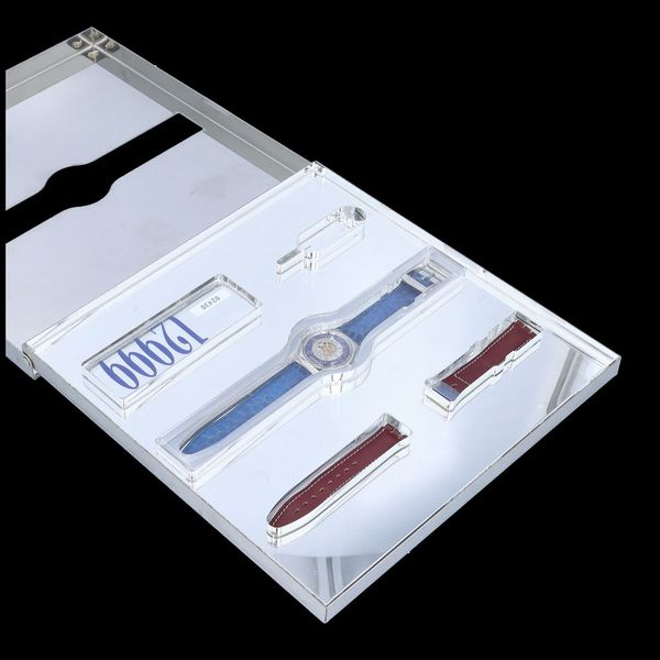 Rare Limited Edition Boxed Platinum Tresor Magique Swatch Watch