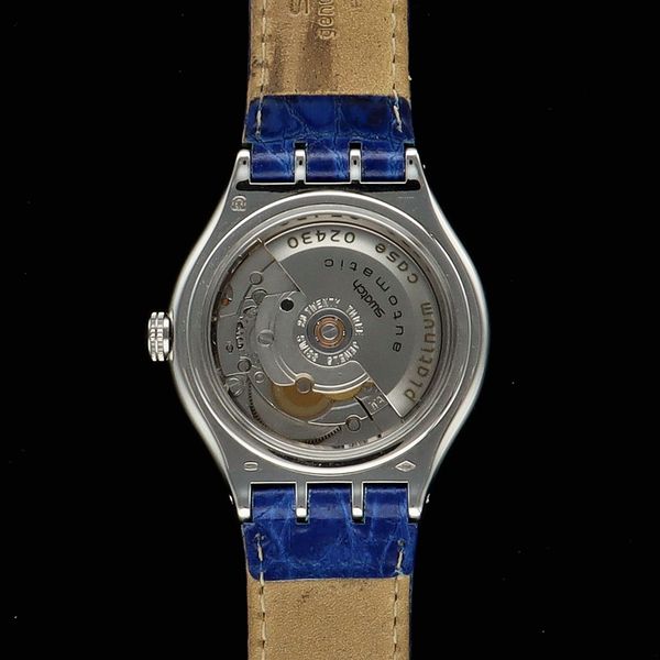 Rare Limited Edition Boxed Platinum Tresor Magique Swatch Watch