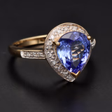 9ct Gold Tanzanite and Diamond Ring