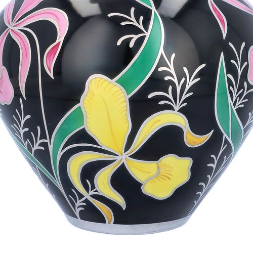 Hutschenreuther Porcelain Silver Overlay Vase image-4