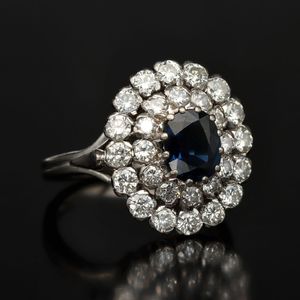18ct Gold Sapphire and Diamond Ring