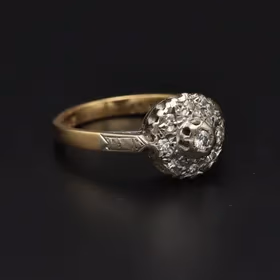 Antique 18ct Gold Platinum Diamond Ring