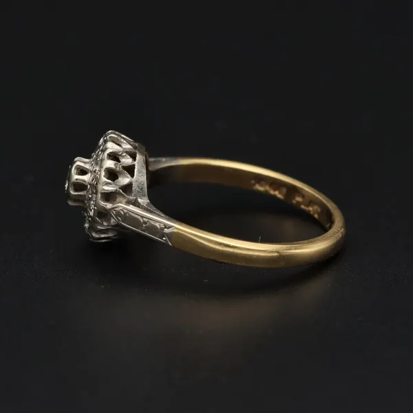 Antique 18ct Gold Platinum Diamond Ring