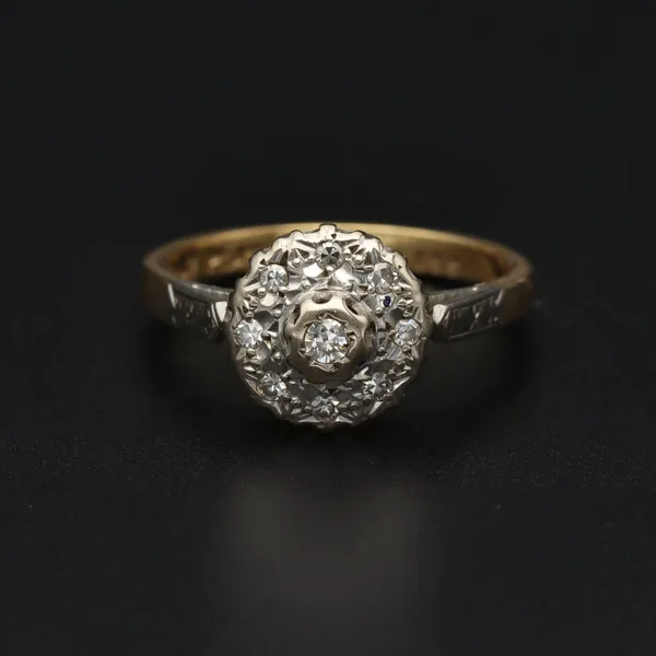 Antique 18ct Gold Platinum Diamond Ring