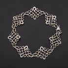 Rare Vintage Boxed Orcadian Sterling Silver Tudor Design Bracelet