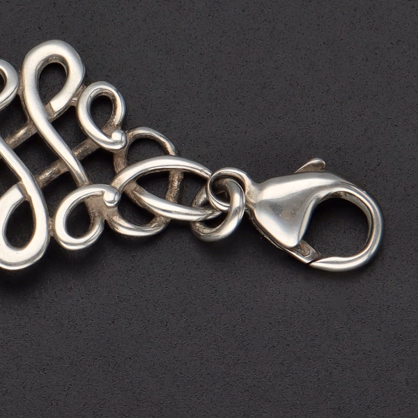 Rare Vintage Boxed Orcadian Sterling Silver Tudor Design Bracelet