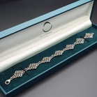 Rare Vintage Boxed Orcadian Sterling Silver Tudor Design Bracelet