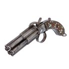 Rare Small Bore Six Shot Hand Rotated Indian Pepper Box Revolver
