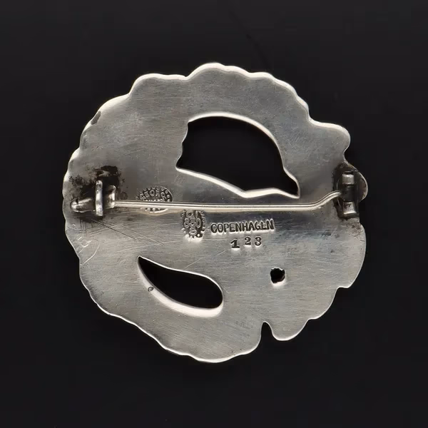 Antique Georg Jensen 830 Silver Bird Brooch By Kristian Møhlhansen