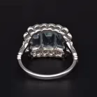 18ct White Gold Aquamarine & Diamond Ring