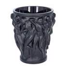 Lalique Bacchantes Small Black Vase