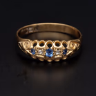 18ct Gold Diamond and Sapphire Ring