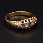 18ct Gold Diamond and Sapphire Ring