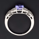 18ct White Gold Tanzanite & Diamond Dress Ring