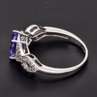 18ct White Gold Tanzanite & Diamond Dress Ring
