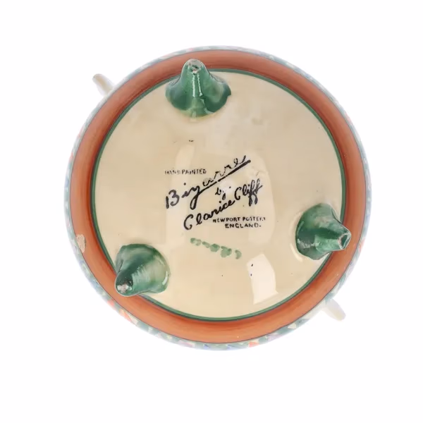 Clarice Cliff Crocus Cauldron Pot Bizarre Ware