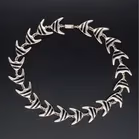 Danish Sterling Silver And Black Enamel Angel Fish Design Necklace