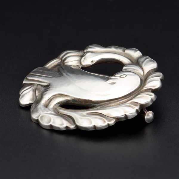 Vintage Danish Sterling Silver Bird Design Brooch