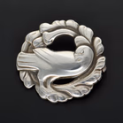 Vintage Danish Sterling Silver Bird Design Brooch
