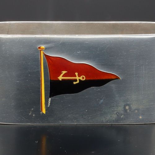 George V Cased Silver and Enamel Napkin Ring image-3