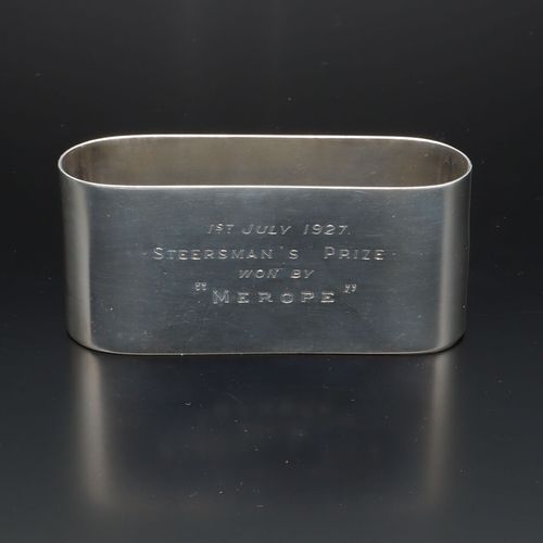 George V Cased Silver and Enamel Napkin Ring image-5