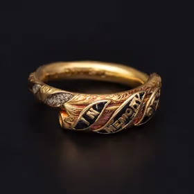 Victorian 18ct Yellow Gold Memorial Ring