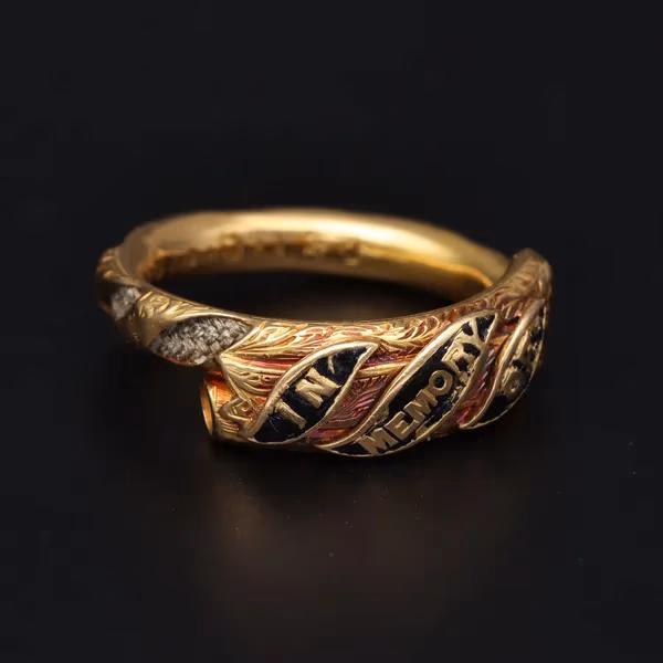 Victorian 18ct Yellow Gold Memorial Ring