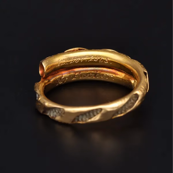 Victorian 18ct Yellow Gold Memorial Ring