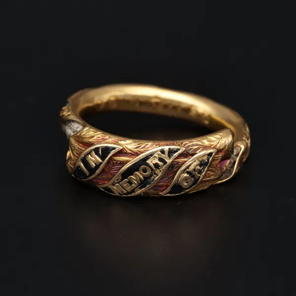Victorian 18ct Yellow Gold Memorial Ring