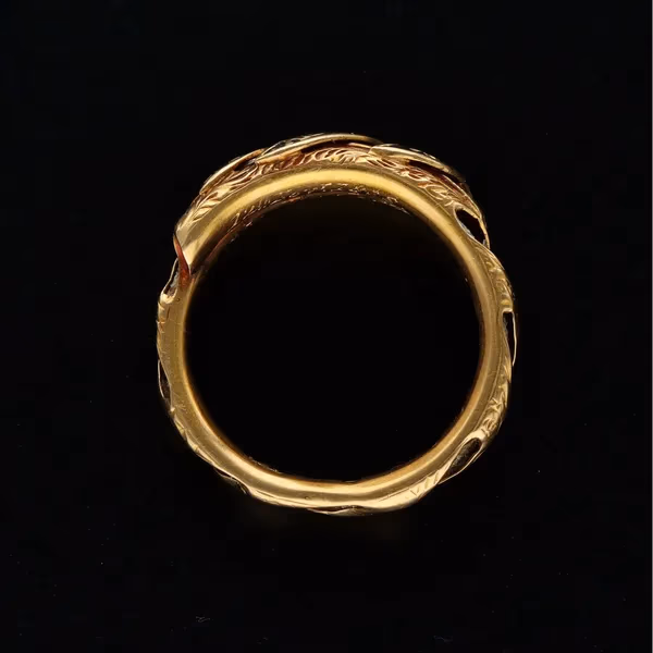 Victorian 18ct Yellow Gold Memorial Ring