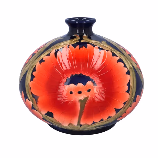 Large W. Moorcroft Signed Squat Vase
