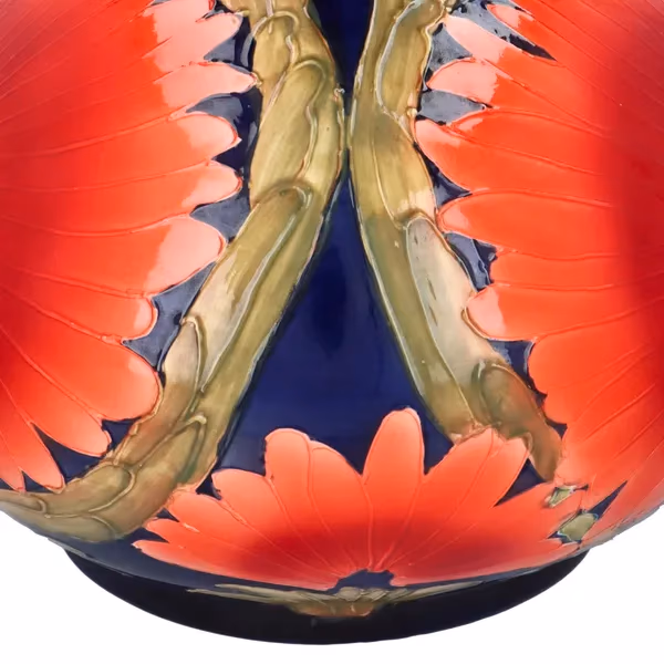 Large W. Moorcroft Signed Squat Vase