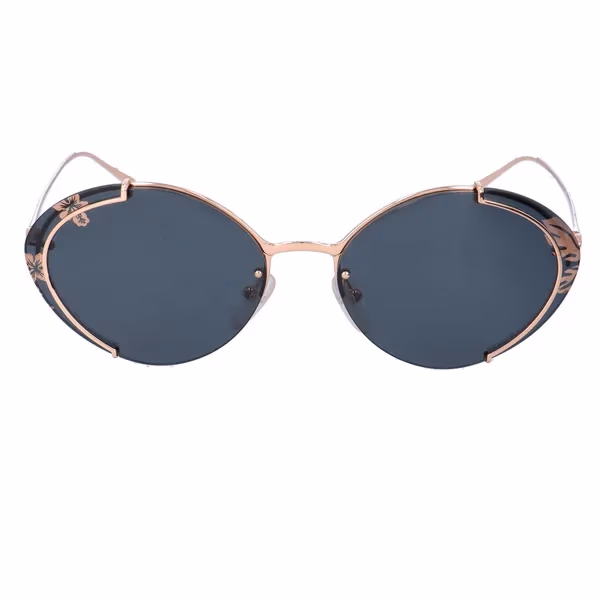 Prada SPR60U Gold Round Metal Sunglasses