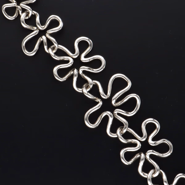 Sterling Silver Flower Bracelet