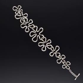 Sterling Silver Flower Bracelet