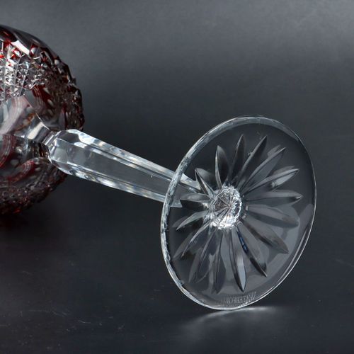 Pair of Waterford Crystal Clarendon Ruby Hock Glasses image-4