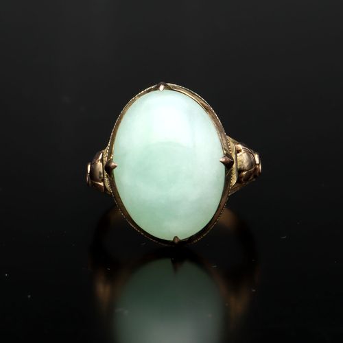 14ct Gold Jade Ring image-2