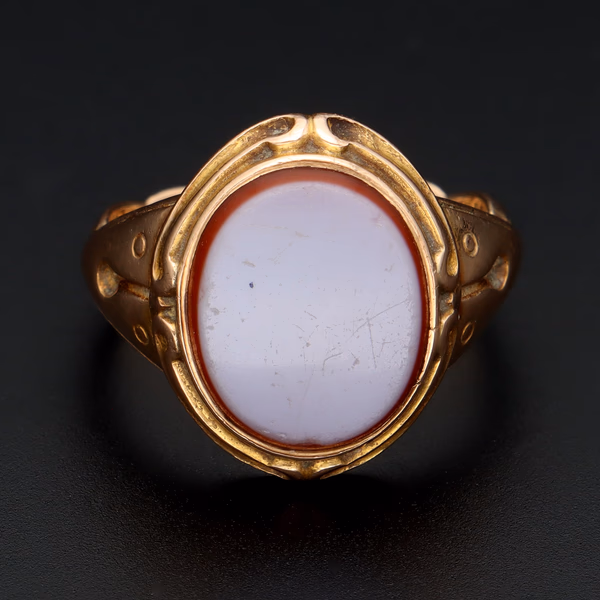 15ct Gold Sardonyx Signet Ring