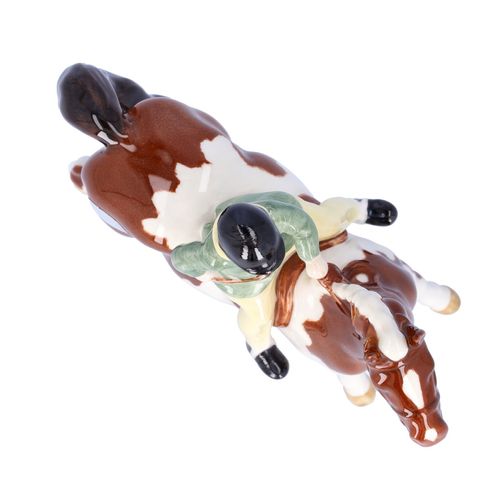 Beswick Ceramic Girl on Skewbald Pony image-5