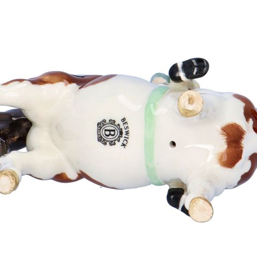 Beswick Ceramic Girl on Skewbald Pony image-6