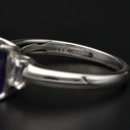 18ct Tanzanite and Diamond Ring image-4