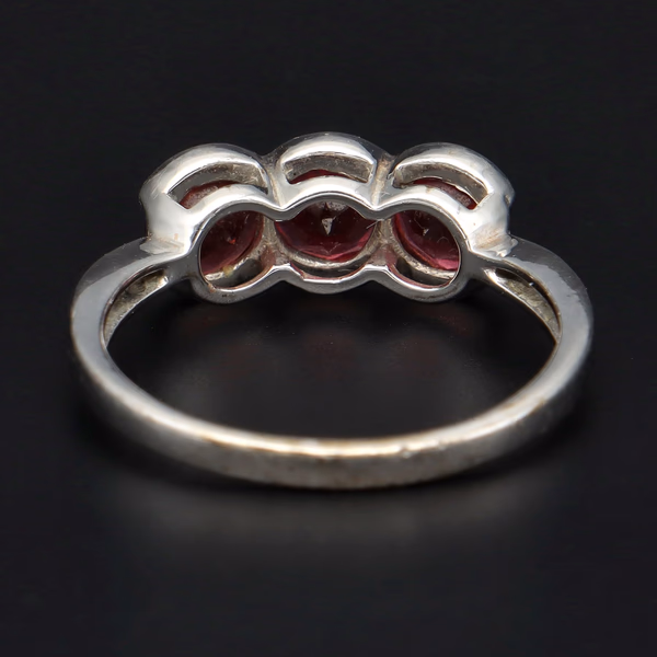 9ct White Gold Pink Tourmaline Diamond Ring