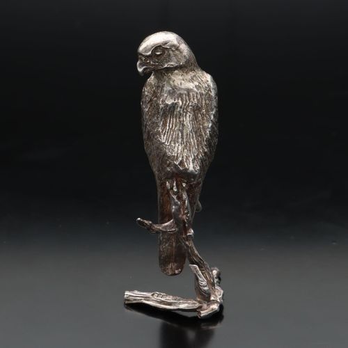 Rare EII Naturalistic Silver Model of a Falcon image-1