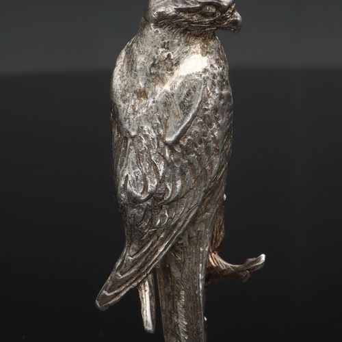 Rare EII Naturalistic Silver Model of a Falcon image-5
