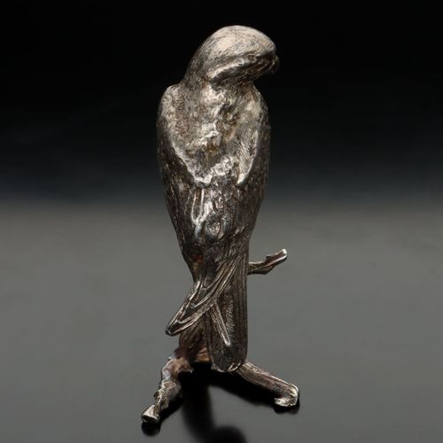 Rare EII Naturalistic Silver Model of a Falcon image-3