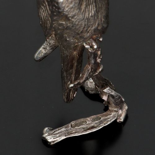 Rare EII Naturalistic Silver Model of a Falcon image-6