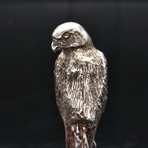 Rare EII Naturalistic Silver Model of a Falcon image-4