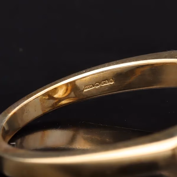 1980s 9ct Gold Pear Cut Citrine and Diamond Ring